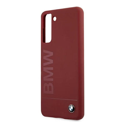 Etui BMW BMHCS21MSLBLRE S21+ G996 czerwony/red hardcase Silicone Signature Logo_5