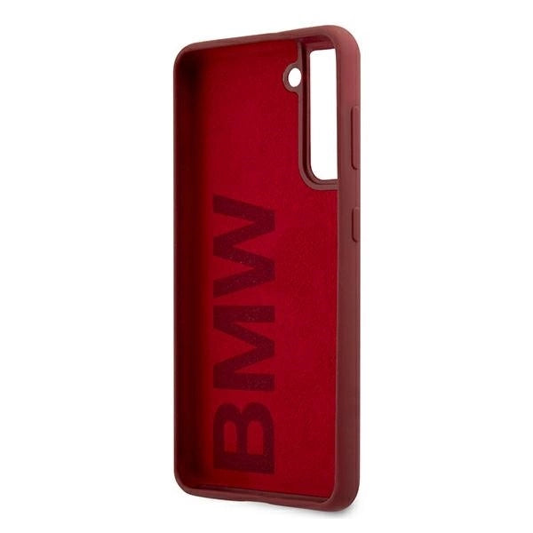 Etui BMW BMHCS21MSLBLRE S21+ G996 czerwony/red hardcase Silicone Signature Logo_6