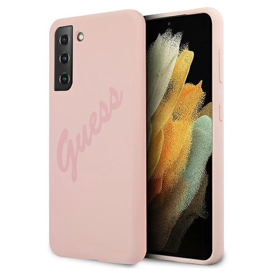 Guess GUHCS21MLSVSPI S21+ G996 pink/pink hardcase Script Vintage_0