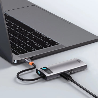 Baseus Metal Gleam Series 5-in-1 Multifunctional HUB USB Type C - USB Type C Power Delivery 100 W / HDMI 4K 30 Hz / 3x USB 3.2 Gen 1 (CAHUB-CX0G)_19