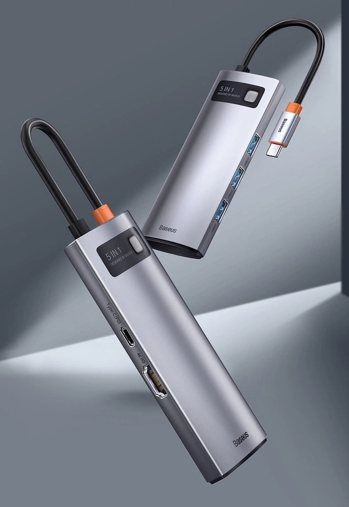 Baseus Metal Gleam Series 5-in-1 Multifunctional HUB USB Type C - USB Type C Power Delivery 100 W / HDMI 4K 30 Hz / 3x USB 3.2 Gen 1 (CAHUB-CX0G)_20