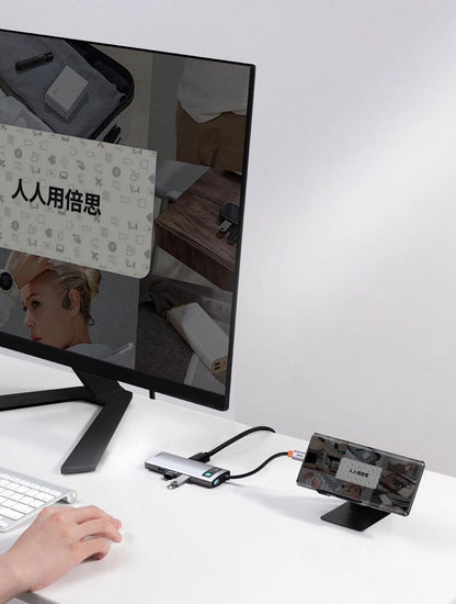 Baseus Metal Gleam Series 5-in-1 Multifunctional HUB USB Type C - USB Type C Power Delivery 100 W / HDMI 4K 30 Hz / 3x USB 3.2 Gen 1 (CAHUB-CX0G)_26