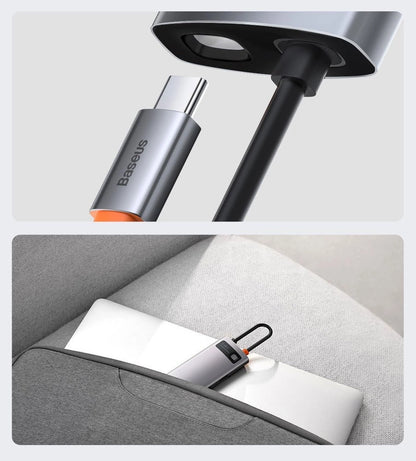 Baseus Metal Gleam Series 5-in-1 Multifunctional HUB USB Type C - USB Type C Power Delivery 100 W / HDMI 4K 30 Hz / 3x USB 3.2 Gen 1 (CAHUB-CX0G)_27