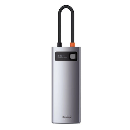 Baseus Metal Gleam Series 5-in-1 Multifunctional HUB USB Type C - USB Type C Power Delivery 100 W / HDMI 4K 30 Hz / 3x USB 3.2 Gen 1 (CAHUB-CX0G)_2