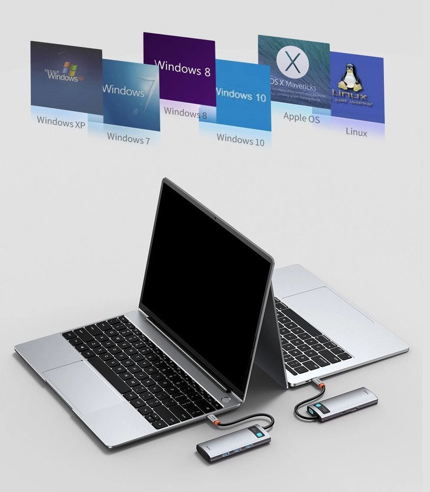 Baseus Metal Gleam Series 5-in-1 Multifunctional HUB USB Type C - USB Type C Power Delivery 100 W / HDMI 4K 30 Hz / 3x USB 3.2 Gen 1 (CAHUB-CX0G)_28