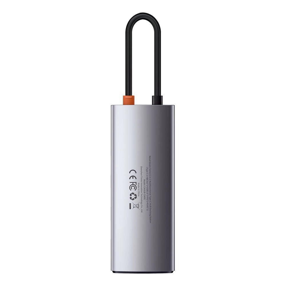 Baseus Metal Gleam Series 5-in-1 Multifunctional HUB USB Type C - USB Type C Power Delivery 100 W / HDMI 4K 30 Hz / 3x USB 3.2 Gen 1 (CAHUB-CX0G)_4