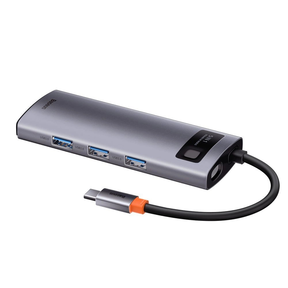 Baseus Metal Gleam Series 5-in-1 Multifunctional HUB USB Type C - USB Type C Power Delivery 100 W / HDMI 4K 30 Hz / 3x USB 3.2 Gen 1 (CAHUB-CX0G)_6