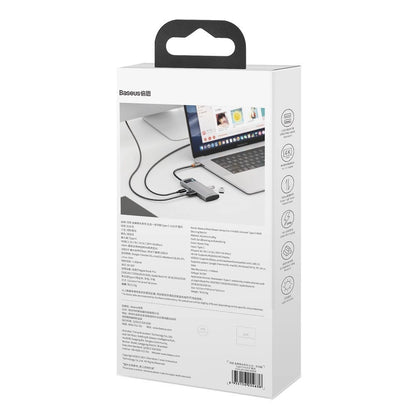 Baseus Metal Gleam Series 5-in-1 Multifunctional HUB USB Type C - USB Type C Power Delivery 100 W / HDMI 4K 30 Hz / 3x USB 3.2 Gen 1 (CAHUB-CX0G)_10