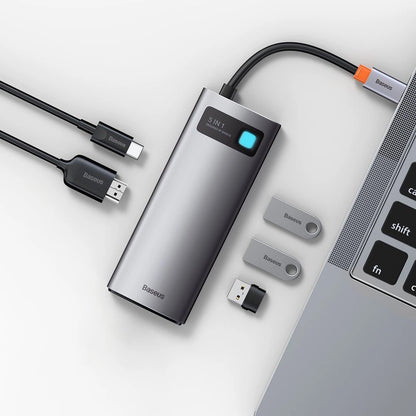 Baseus Metal Gleam Series 5-in-1 Multifunctional HUB USB Type C - USB Type C Power Delivery 100 W / HDMI 4K 30 Hz / 3x USB 3.2 Gen 1 (CAHUB-CX0G)_16