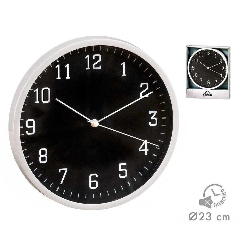 RelÃ³gio de parede preto/branco Ã¸21,5 cm_0