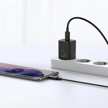 Baseus Super Si fast charger Quick Charge 3.0 Power Delivery 25W 3A + Cable USB Type C - USB Type C 3A 1m black (TZCCSUP-L01)_22