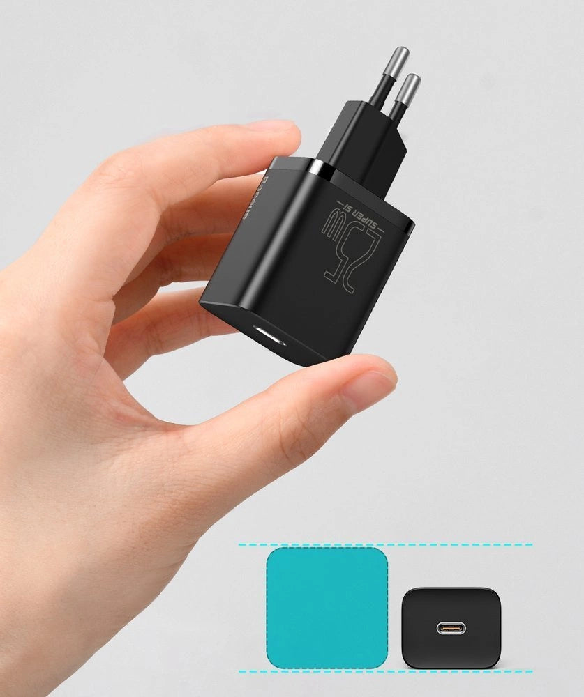 Baseus Super Si fast charger Quick Charge 3.0 Power Delivery 25W 3A + Cable USB Type C - USB Type C 3A 1m black (TZCCSUP-L01)_26