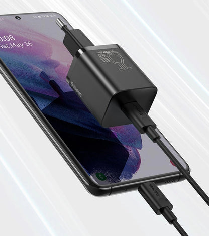Baseus Super Si fast charger Quick Charge 3.0 Power Delivery 25W 3A + Cable USB Type C - USB Type C 3A 1m black (TZCCSUP-L01)_27