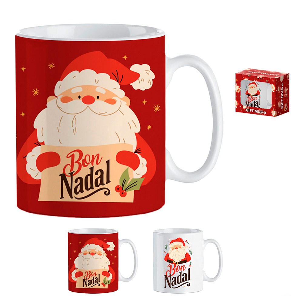 ChÃ¡vena pai natal bon nadal, 300 ml, em caixa de presente, modelos variados_0