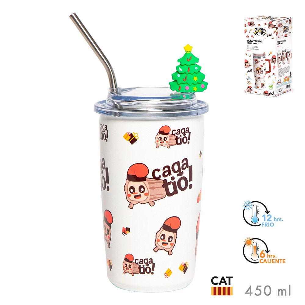 Copo tÃ©rmico caga tio modelo 450 ml_0