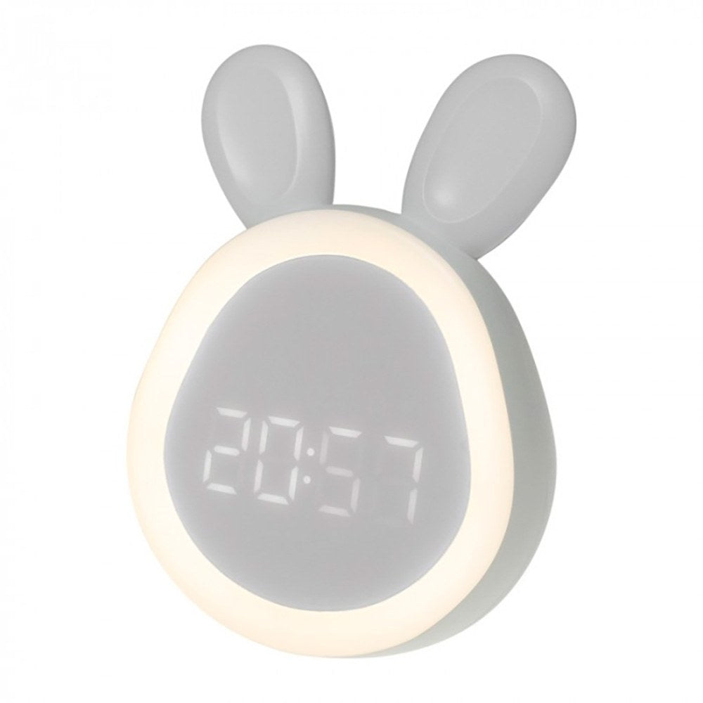 RelÃ³gio despertador recarregÃ¡vel modelo coelhinho branco_0