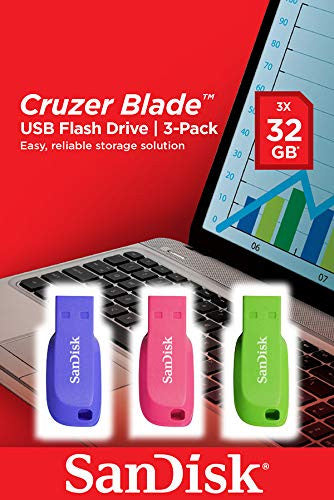 Pendrive 32GB SanDisk Cruzer Blade Pack 3 USB 2.0_1