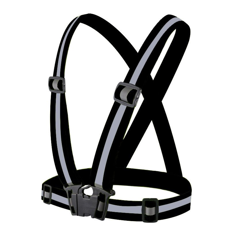 Adjustable reflective harness for running bike - black_0