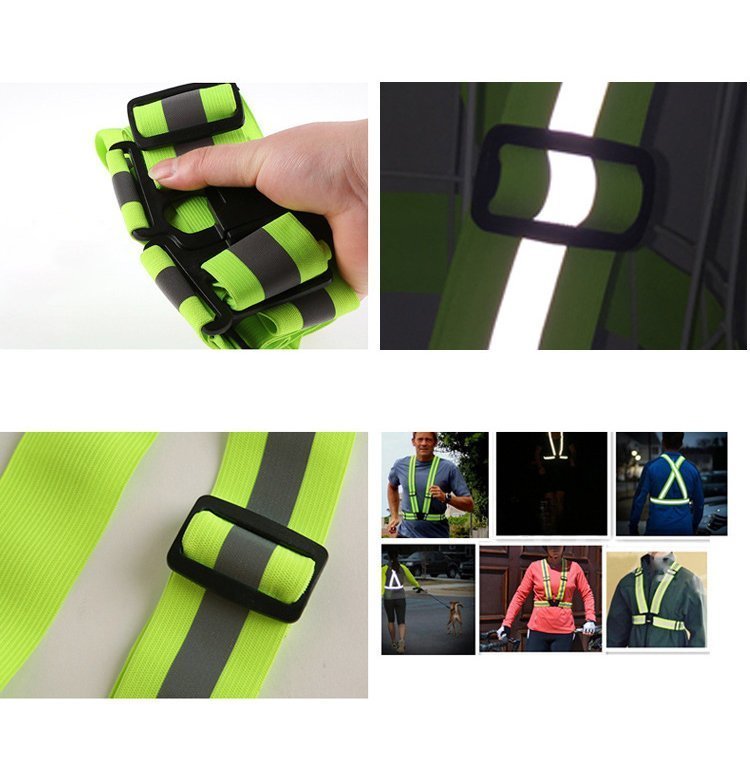 Adjustable reflective harness for running bike - black_2