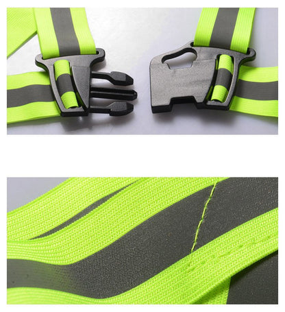 Adjustable reflective harness for running bike - black_7