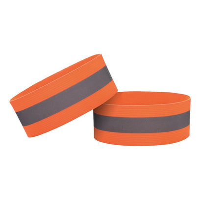 Reflective armband bicycle running velcro 4cm orange_0