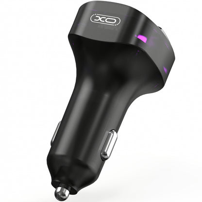 Adaptador Bluetooth FM XO Design BCC12 com Carregador USB A e USB C Preto