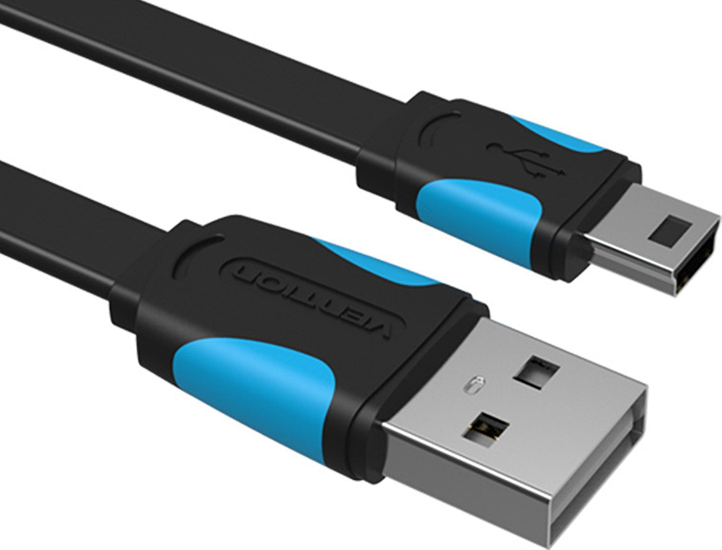 Cabo USB 2.0 VENTION VAS-A14-B200 Mini USB Macho para USB Macho / Até 10W / 480Mbps / 2m / Azul e Preto