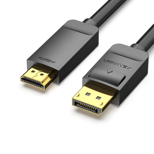 Cabo Conversor Vention HAGBF/ DisplayPort Macho para HDMI 4K Macho/ 1m/ Preto