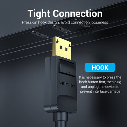 Cabo DisplayPort Macho para HDMI Macho 4k 2m Vention HAGBH