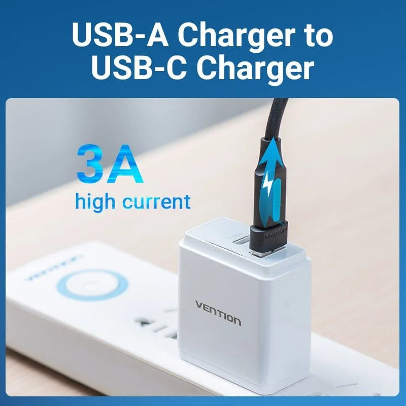 Vention CDWB0 Adaptador USB 2.0 Tipo-A Macho para USB Tipo-C Fêmea Preto