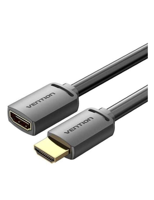Cabo Extensor HDMI 4K Vention AHCBJ / HDMI Macho para HDMI Fêmea / 1m / Preto