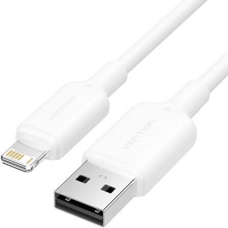 Cabo USB 2.0 Lightning Vention LAMWF/ USB Macho para Lightning Macho/ 480Mbps/ 1m/ Branco