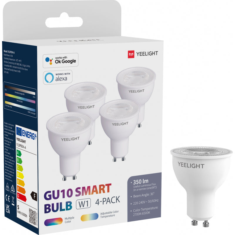 Lâmpadas YEELIGHT LED GU10 Multicolor W1 Pack 4