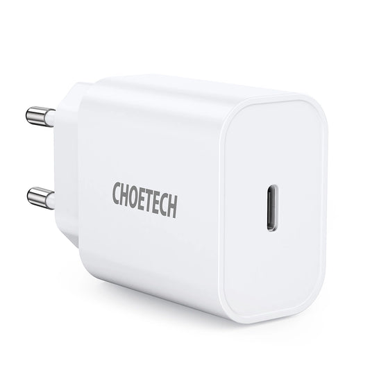 Carregador de Tomada Choetech Q5004 USB-C / 20W / Branco