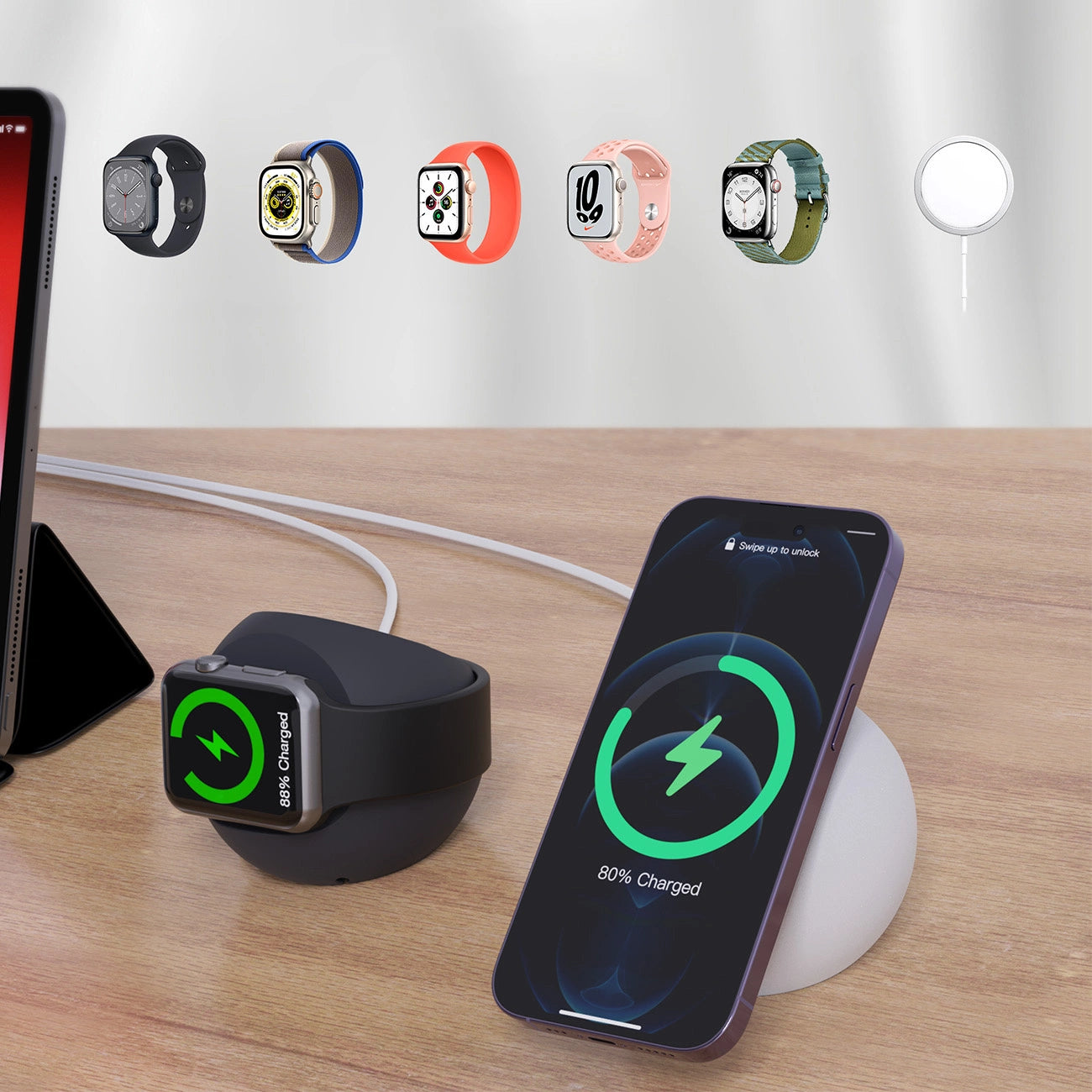 Suporte Magnético Choetech H050 para iPhone e iWatch (Rosa)