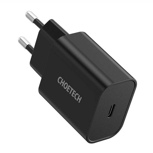Carregador de Tomada Choetech Q5004 USB-C / 20W / Preto