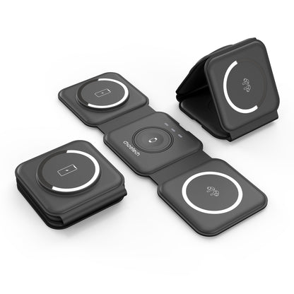 Carregador Sem Fios Magnético 3 em 1 Choetech T588-F 15W (Preto)