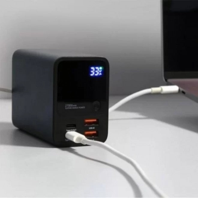 Powerbank Choetech B635BK USB-A / USB-C / 22.5W / 27000mAh / Preto