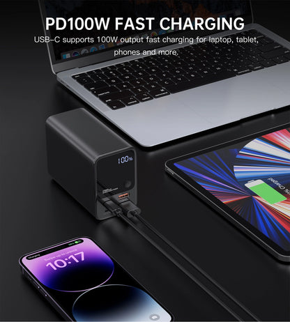 Powerbank Choetech B635BK USB-A / USB-C / 22.5W / 27000mAh / Preto