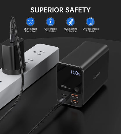Powerbank Choetech B635BK USB-A / USB-C / 22.5W / 27000mAh / Preto