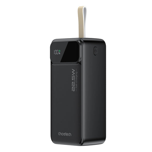 Powerbank Choetech PD22.5W / Dual USB-A+Type-C / 40000mAh / Preto