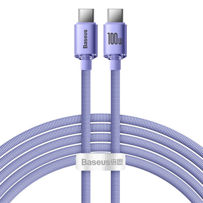 Baseus Crystal Shine Cabo USB-C para USB-C / 100W / 2m / Roxo