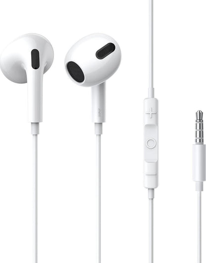 Auriculares Baseus Encok C17 Jack 3.5 mm c/ Microfone / Brancos