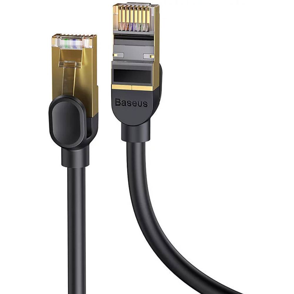 Cabo de Rede Baseus High Speed / Cat.7 / S/FTP / 10Gbps / 1m / Preto