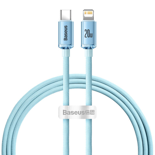 Cabo USB-C Baseus Crystal Shine / 20W / 1.2m / Azul