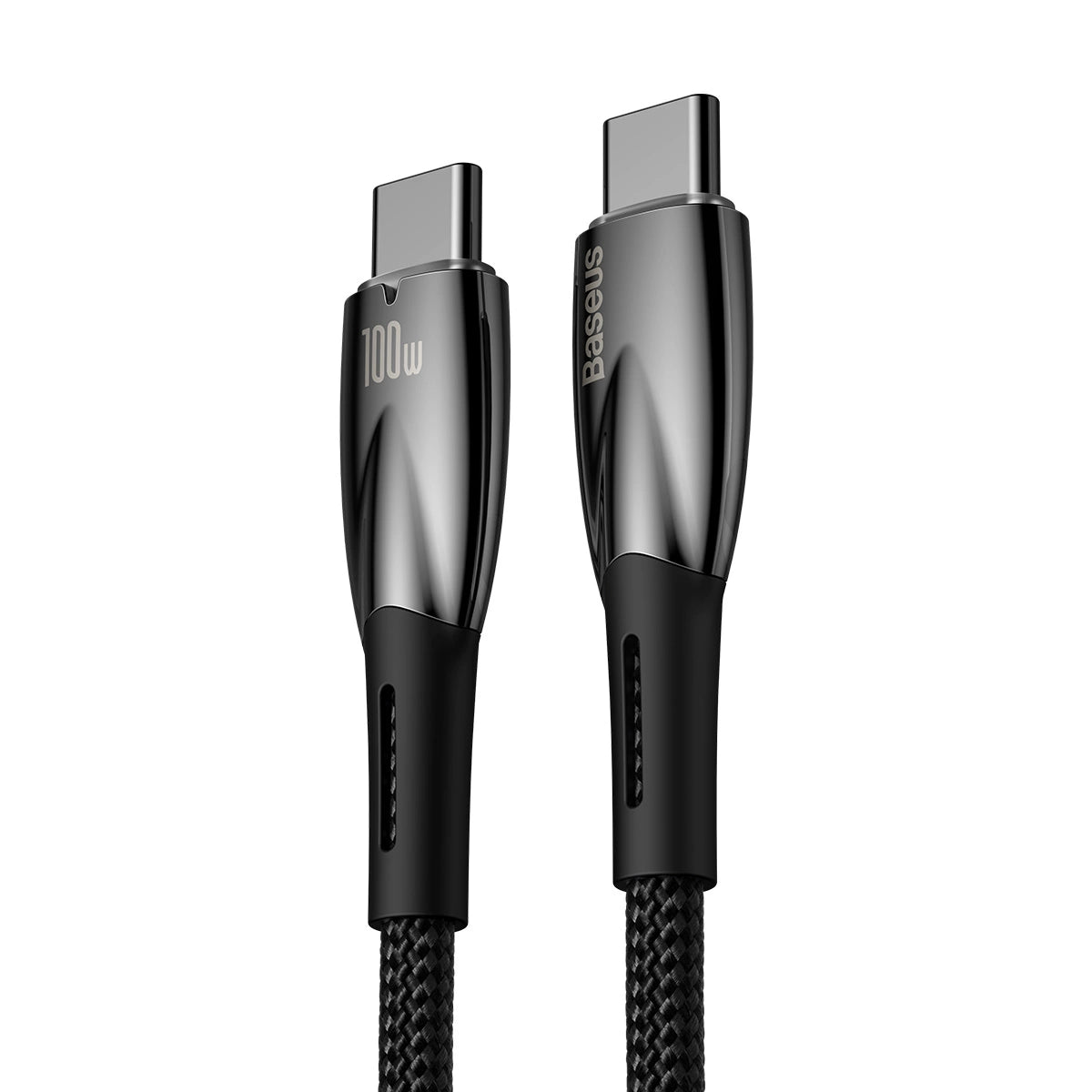Cabo USB-C para USB-C Baseus Glimmer Series / 100W / 1m / Preto