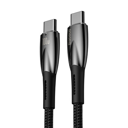 Cabo USB-C para USB-C Baseus Glimmer Series / 100W / 1m / Preto