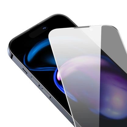 Vidro temperado de privacidade Baseus para iPhone 14 Pro / Ecrã total + Estrutura de montagem