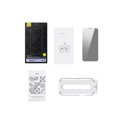 Película Protetora para iPhone 14 Pro Full Screen 0.4mm com Filtro de Privacidade Anti Spy + Kit de Montagem