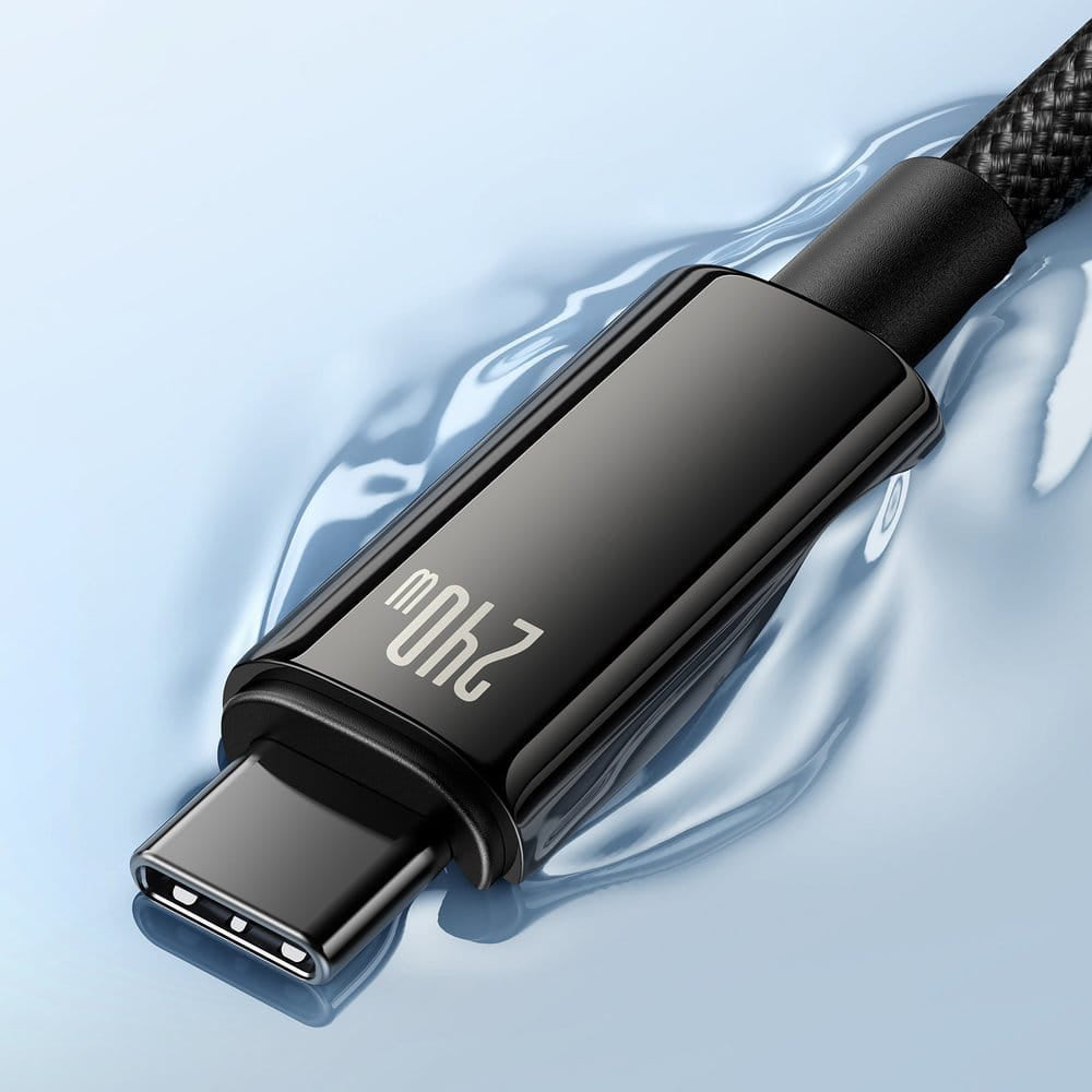Cabo USB-C para USB-C Baseus Tungsten Gold 240W 2m (Preto)